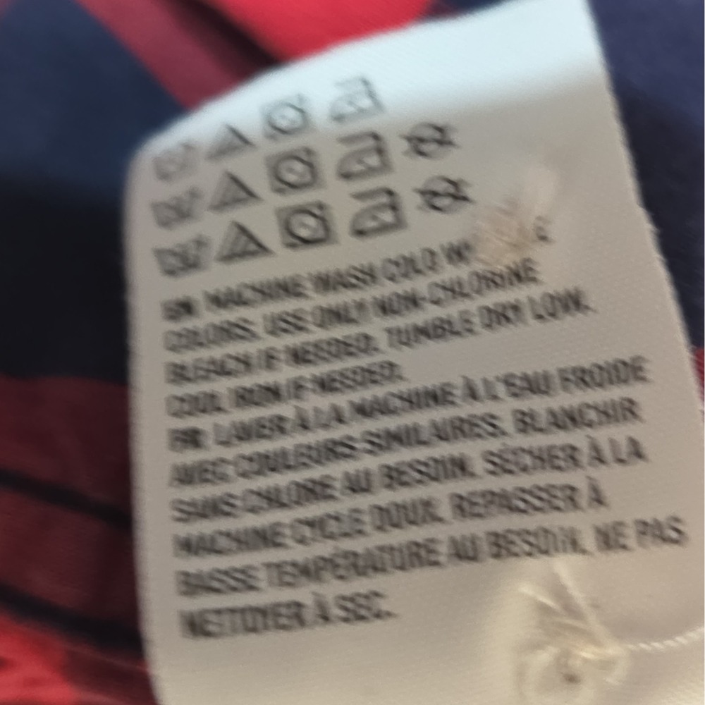 American Eagle Outfitters Mens Large Red Navy Buffalo Plaid Button Down Shirt - Picture 11 of 12